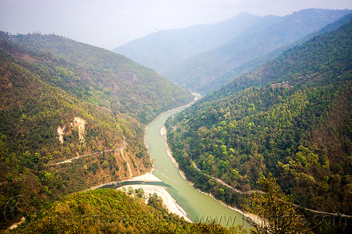 confluence of rangeet and teesta rivers (india), confluence, forest, hills, landscape, mountain river, mountains, rangeet, rangit, teesta, tista river, west bengal