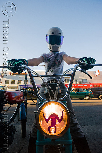 creatures of the loin - moped army (san francisco), full face helmet, headlight, moped army, mopeds, motorcycle helmet