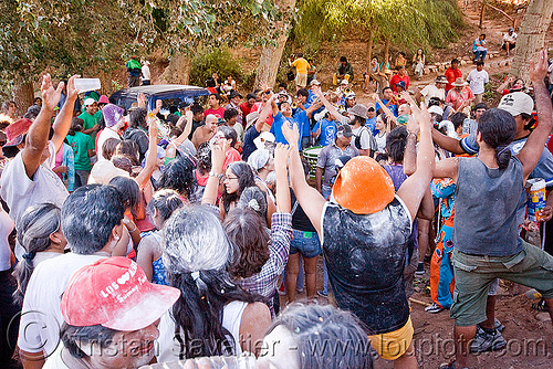 crowd dancing around the apacheta - carnaval de tilcara (argentina), andean carnival, argentina, carnaval de la quebrada, carnaval de tilcara, crowd, dancing, noroeste argentino, quebrada de humahuaca