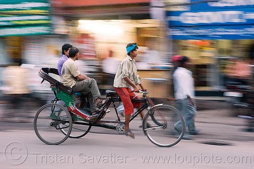cycle rickshaw (india), cycle rickshaw, delhi, men, moving, trike, wallahs