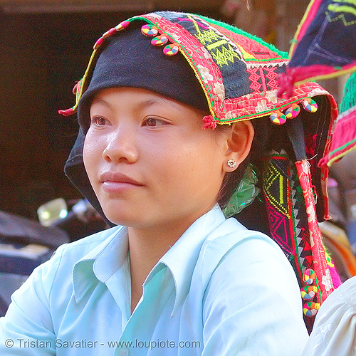 dao tribe girl - vietnam, colorful, dao, dzao tribe, hill tribes, indigenous, yao tribe