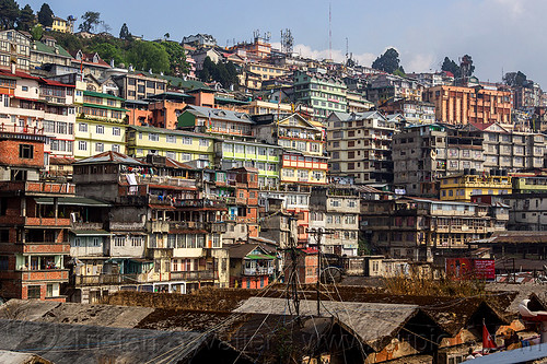 darjeeling cityscape (india), buildings, city, cityscape, darjeeling, hill, houses