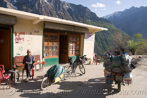 dhaba near keylong - manali to leh road (india), bicycle, bike, keylong, ladakh