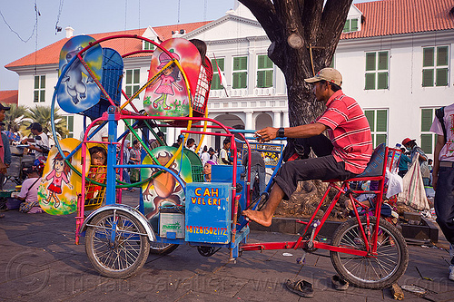 ferris wheel for small kids - cycle-powered, amusement ride, bicycle, bike, children, eid ul-fitr, fair ride, fatahillah square, ferris wheel, jakarta, kids, taman fatahillah