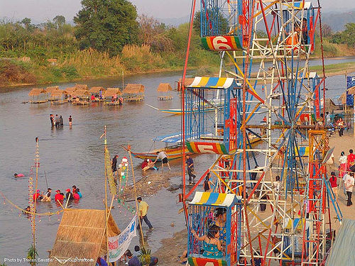 ferris wheel - river fair - tha ton - near fang (thailand), fair, ferris wheel, river, songkran, tha ton, สงกรานต์