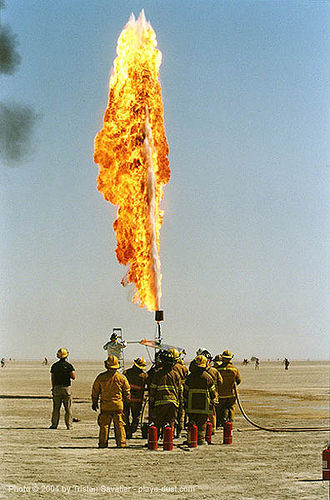 fire cannon - flame - burning man, burning, fire cannon, firefighters, fuel, napalm