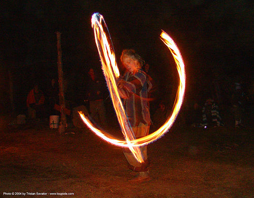 fire-dancer - rainbow gathering - hippie, fire dancer, fire dancing, fire performer, fire poi, fire spinning, hippie, night, spinning fire