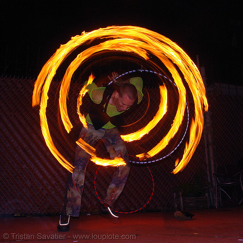 fire hulahoop - lsd fuego, fire dancer, fire dancing, fire hula hoop, fire performer, fire poi, fire spinning, hula hooping, night, spinning fire