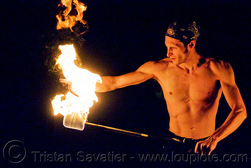 fire performer spinning fire staff (san francisco), fire dancer, fire dancing, fire performer, fire spinning, fire staff, man, night, spinning fire, vin deluca