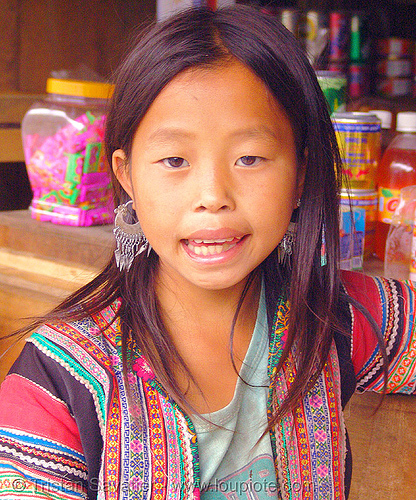 flower hmong girl - vietnam, child, colorful, flower h'mong tribe, flower hmong, hill tribes, indigenous, kid, little girl