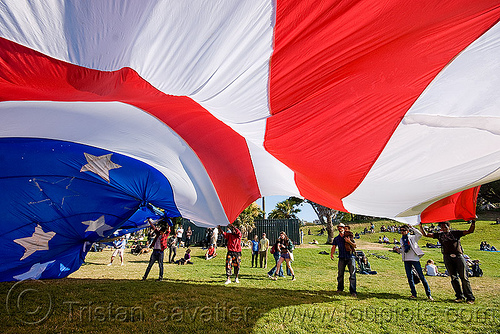 giant american flag - dolores park (san francisco), american flag, giant flag, the flag project, us flag