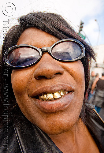 gold teeth smile, gold teeth, smile, woman
