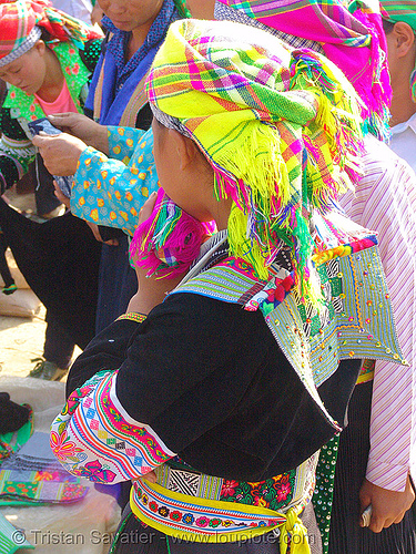 green h'mong tribe girl - vietnam, bảo lạc, colorful, green h'mong tribe, green miao, hill tribes, hmong njua, indigenous, lub dab tsho, mong njua