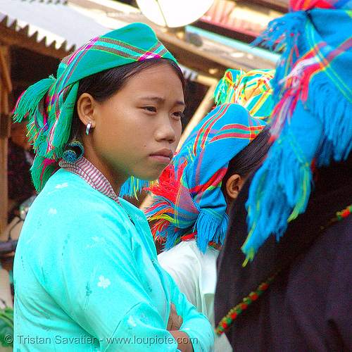 green hmong tribe girl - vietnam, bảo lạc, colorful, green hmong, hill tribes, hmong tribe, indigenous