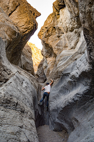 grotto canyon - death valley, cliff, death valley, grotto canyon, hiking, rockclimbing, woman