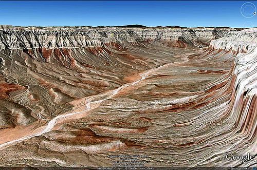 hack canyon - google-earth capture (arizona), arizona, google earth, grama canyon, hack canyon, knab, landscape, placemark, satellite photo