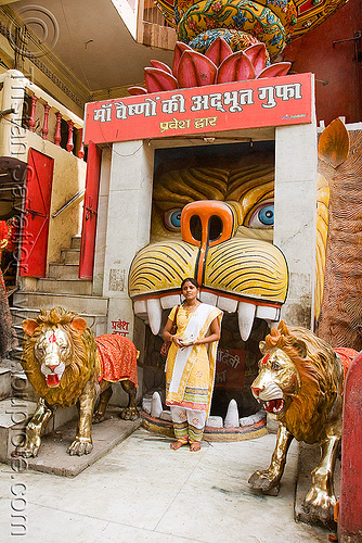 hanuman temple - delhi (india), delhi, fangs, hanuman, head, hindu temple, hinduism, mouth, tiger