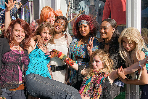happy hippie girls, brittany, girls, haight st, haight street fair, hippie, women