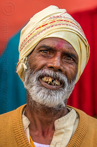 hindu man (india), headwear, hindu man, hinduism, indian man, teeth, varanasi, white beard