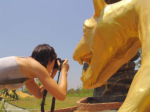 hindu park near phu ruea, west of loei (thailand), golden color, hindu, hinduism, woman