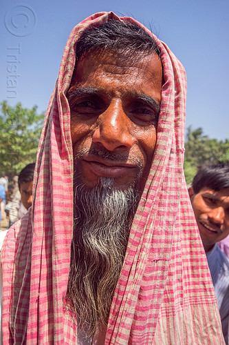indian man with beard and red headdress (india), beard, headwear, indian man, muslim, west bengal