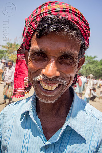 indian man with short beard and red headwear (india), beard, headwear, indian man, muslim, west bengal