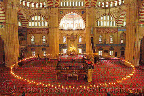 inside the selimiye mosque (edirne, turkey country), architecture, circle, edirne, inside, interior, islam, selimiye mosque