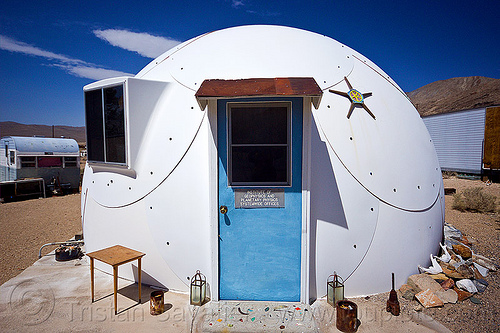 institute of geophysics and planetary physics dome house - darwin, architecture, cabin, darwin, death valley, dome house, ghost town, igpp, institute of geophysics and planetary physics, round house, sphere