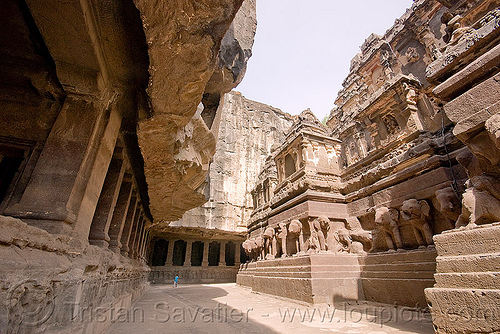 kailash temple - ellora caves (india), ellora caves, hindu temple, hinduism, kailash temple, monolithic, rock-cut, कैलास मन्दिर