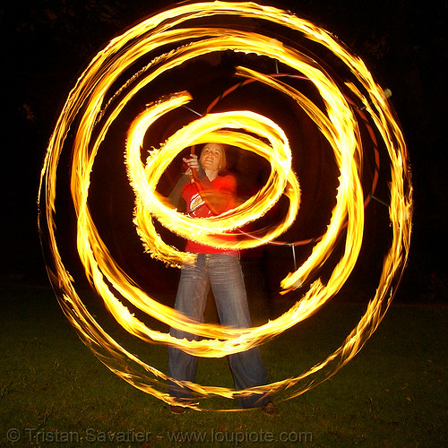kara spinning fire hula hoop (san francisco), circle, fire dancer, fire dancing, fire hula hoop, fire performer, fire spinning, kara, night, ring, spinning fire