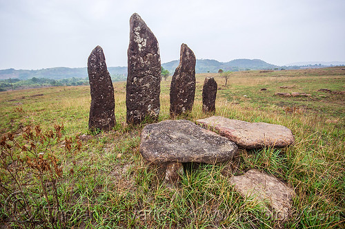 khasi menhirs and dolmens - memorial stones (india), archaeology, dolmens, east khasi hills, mawkait, mawshyieng, megaliths, meghalaya, memorial stones, menhirs, monoliths, standing stones, table-stones