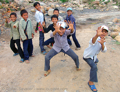 kids fooling around - vietnam, boys, children, kids