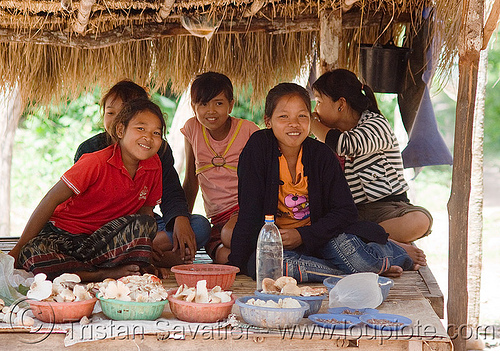 kids playing on market stand (laos), child, kids
