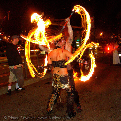 la rosa (jaden) and ro, double staff, fire dancer, fire dancing, fire performer, fire spinning, fire staffs, fire staves, march of light, night, pyronauts, spinning fire