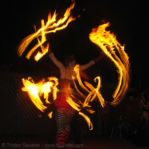 la rosa (jaden) with fire fans - lsd fuego, fire dancer, fire dancing, fire fans, fire performer, fire poi, fire spinning, night, spinning fire