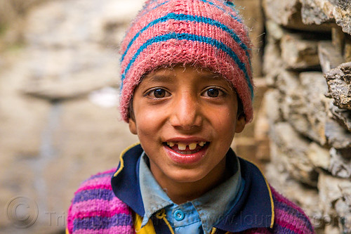 little boy with pink knit cap in himalayan village (india), boy, child, janki chatti, kid, knit cap, pink, teeth