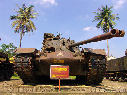 m48 patton tank - vietnam war, army museum, army tank, gun, hué, m48 tank, m48a3 tank, military, rusty, vietnam war