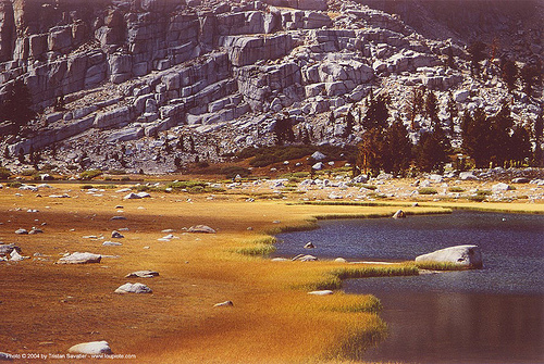 meadow in sierra mountains (california), lake, landscape, meadow, mountains, sierra nevada, wilderness