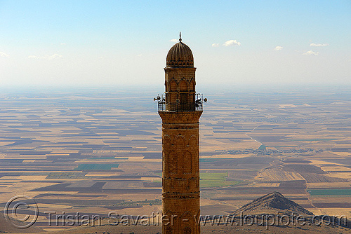 minaret in mardin, backlight, fields, islam, kurdistan, landscape, mardin, minaret, mosque, plain, tower