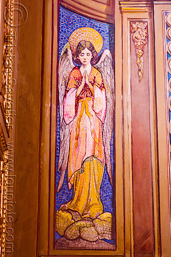 mosaic of an angel - cathedral (córdoba, argentina), angel, argentina, cathedral, church, cordoba capital, córdoba capital, mosaic, noroeste argentino, praying, sacred art
