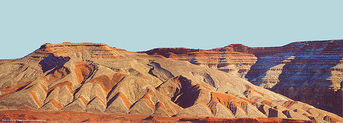 mountainous desert landscape with erosion geomorphological features, erosion, landscape, mountains, panorama, utah