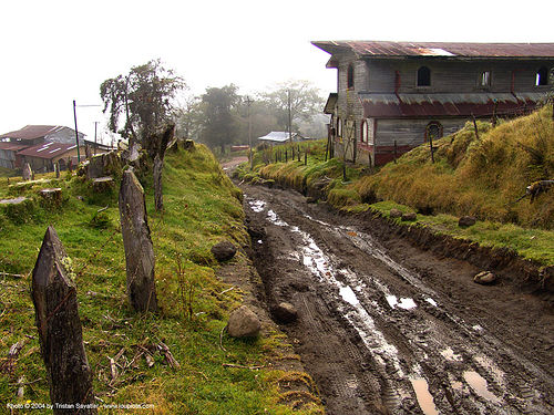 muddy road to turrialba volcano (costa rica), costa rica, dirt road, mud, muddy, turrialba, unpaved