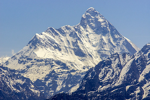 nanda devi summit (india), landscape, mountains, nanda devi, peak, snow, summit