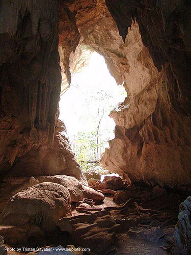 natural cave in the stone maze - karstic area near wang saphung - thailand, backlight, cave formations, cave mouth, caving, concretions, natural cave, speleothems, spelunking, stalactites, stone maze, wang saphung