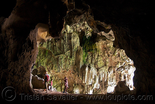 natural cave (laos), backlight, cave formations, caving, concretions, natural cave, speleothems, spelunking, stalactites, viang xai
