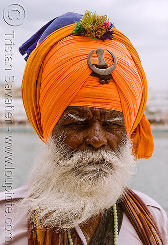 nihang singh sikh man at the golden temple - amritsar (india), amritsar, golden temple, guardian, gurdwara, headdress, headwear, indian man, nihang singh, old man, punjab, sikh man, sikhism, soldier, turban, warrior, white beard
