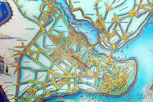 old map of istanbul, istanbul, old map, sultanahmet, turquoise color
