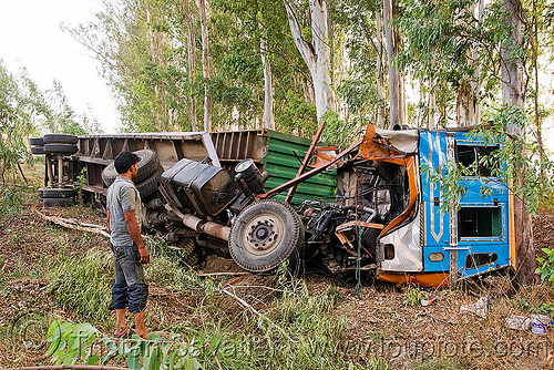 overturned truck (india), crash, ditch, lorry accident, overturned truck, road, traffic accident, truck accident, wreck