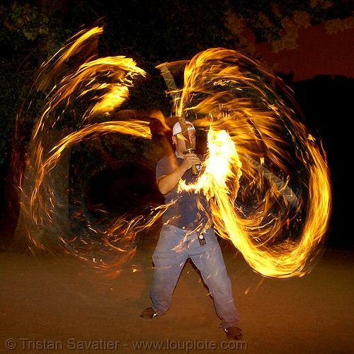 paramedic spinning fire swords (san francisco), fire dancer, fire dancing, fire performer, fire spinning, fire swords, night, spinning fire