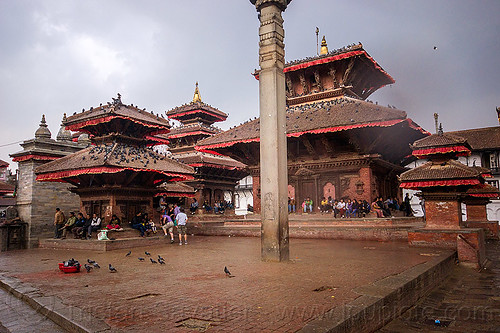 patan durbar square (nepal), column, durbar square, hindu temple, hinduism, patan, temples